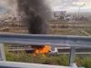 Përfshihet nga flakët një automjet në tunelin e Krrabës, makina shkrumbohet plotësisht