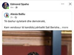 Ish-deputeti i PD, Edmond Spaho suporton kandidaturën e Alesia Balliut