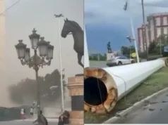 Një stuhi e fuqishme godet Shkupin, raportohen dëme të shumta materiale